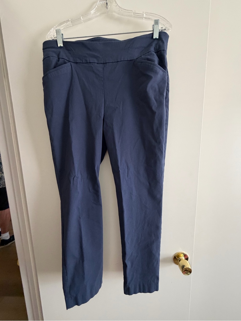 Chico's Straight-Leg Pull-On Pants in Navy